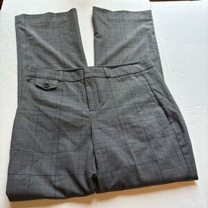 Banana Republic Logan Gray Plaid Trousers Size 6